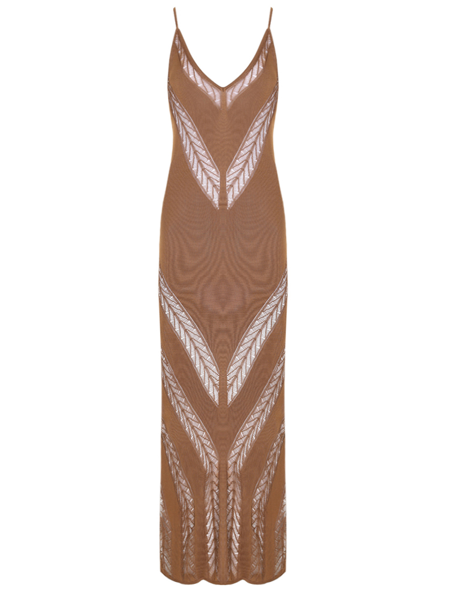 Туника из вискозы Mimi MOEVA MIMI, размер 42, цвет коричневый