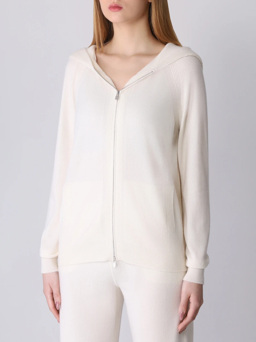 Кардиган кашемировый LORO PIANA FAG3599 100B Белый  Фото 4