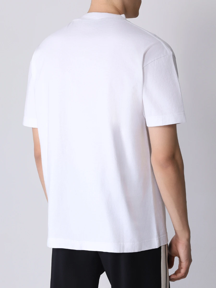 Футболка хлопковая PALM ANGELS PMAA001 E23JER013 0110 Белый  Фото 3