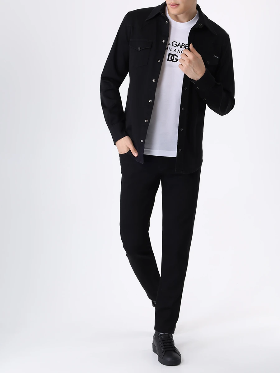 

Рубашка Slim Fit джинсовая, Черный, G5JC8D G8GW6 S9001