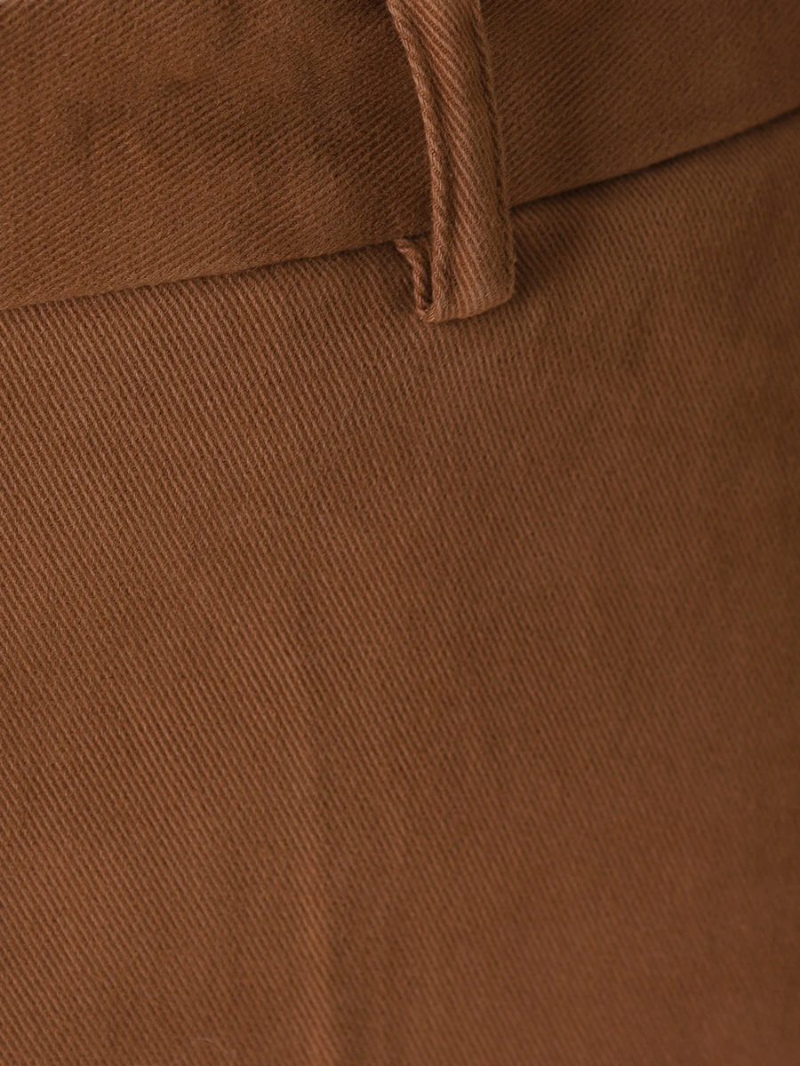 Брюки хлопковые MALO URP044 TAU87 E3333 Коричневый  Фото 5