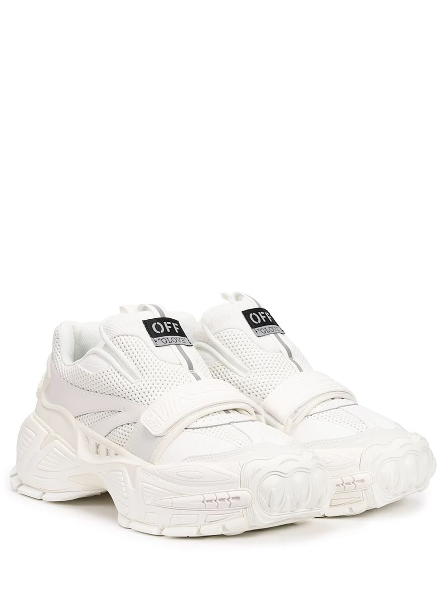 Кроссовки кожаные Glove OFF-WHITE OMIA284F23FAB0010101 Белый  Фото 2