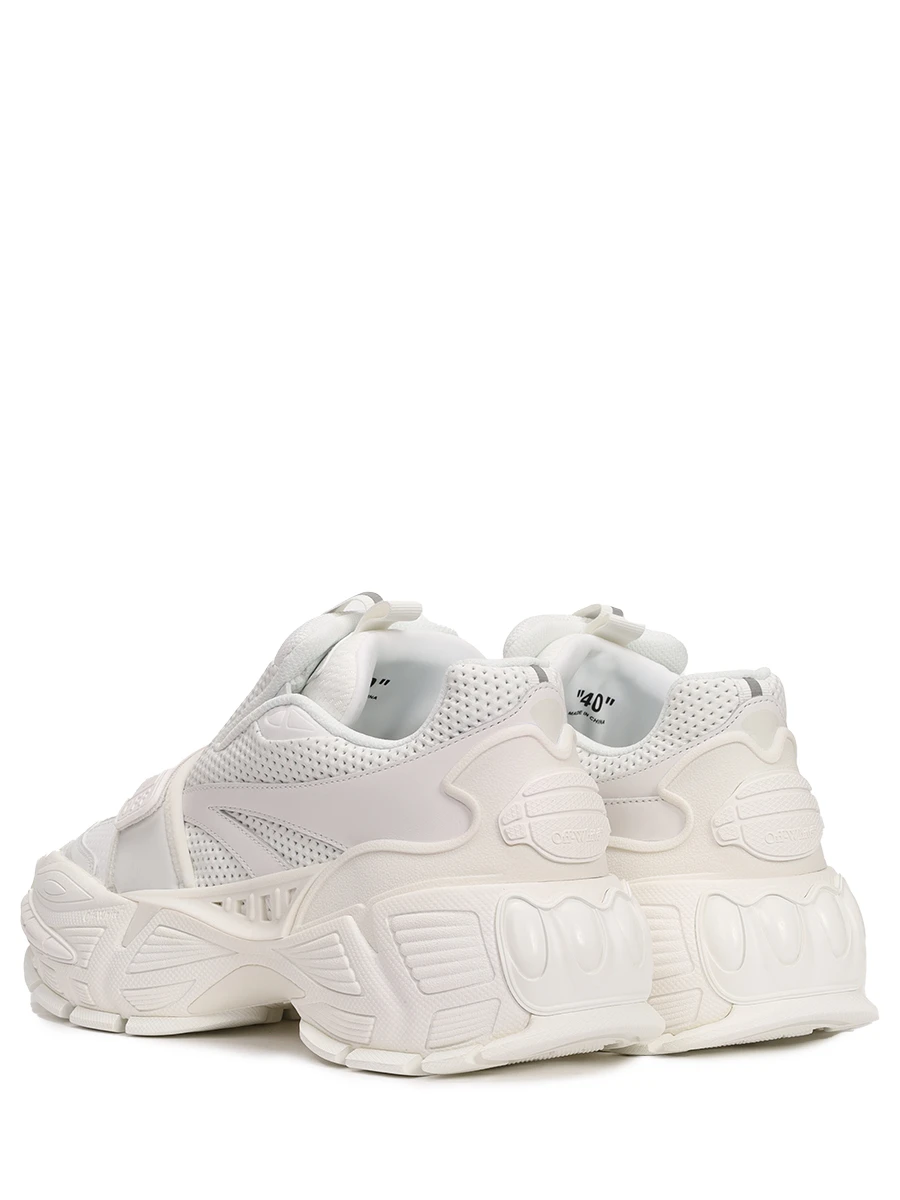 Кроссовки кожаные Glove OFF-WHITE OWIA281F23FAB0010101 Белый  Фото 4