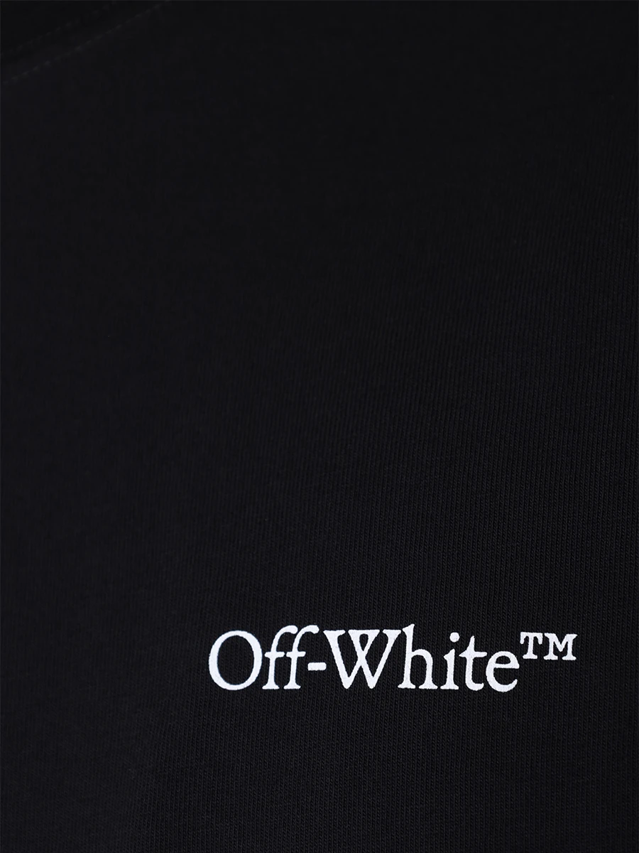Футболка хлопковая OFF-WHITE OMAA027F23JER0101001 Черный  Фото 5