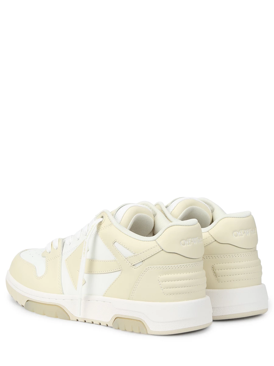 Кеды кожаные Out of Office OFF-WHITE OMIA189F23LEA0040161 Бежевый  Фото 4