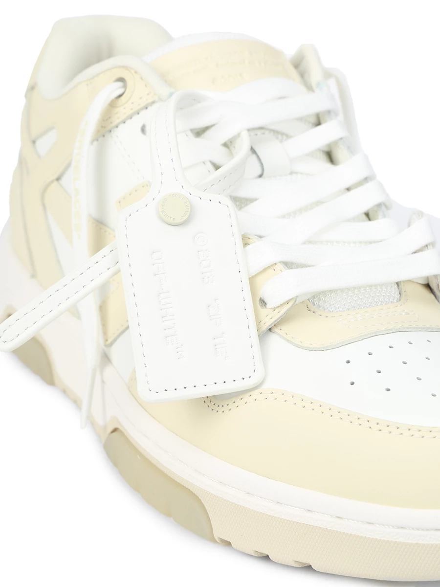 Кеды кожаные Out of Office OFF-WHITE OMIA189F23LEA0040161 Бежевый  Фото 5
