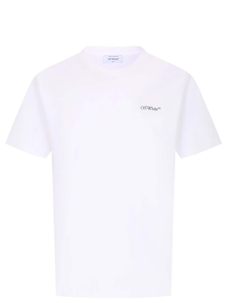 Футболка хлопковая OFF-WHITE OMAA027F23JER0100110 Белый 