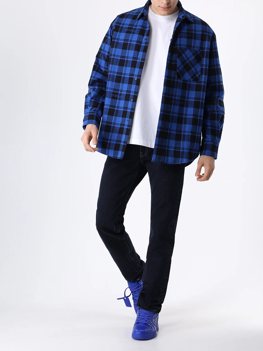 Футболка хлопковая OFF-WHITE OMAA027F23JER0100110 Белый  Фото 2