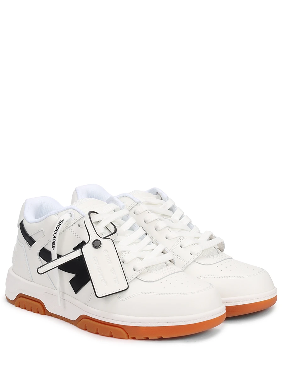 Кеды кожаные Out of Office OFF-WHITE OMIA189F23LEA0030110 Белый  Фото 2