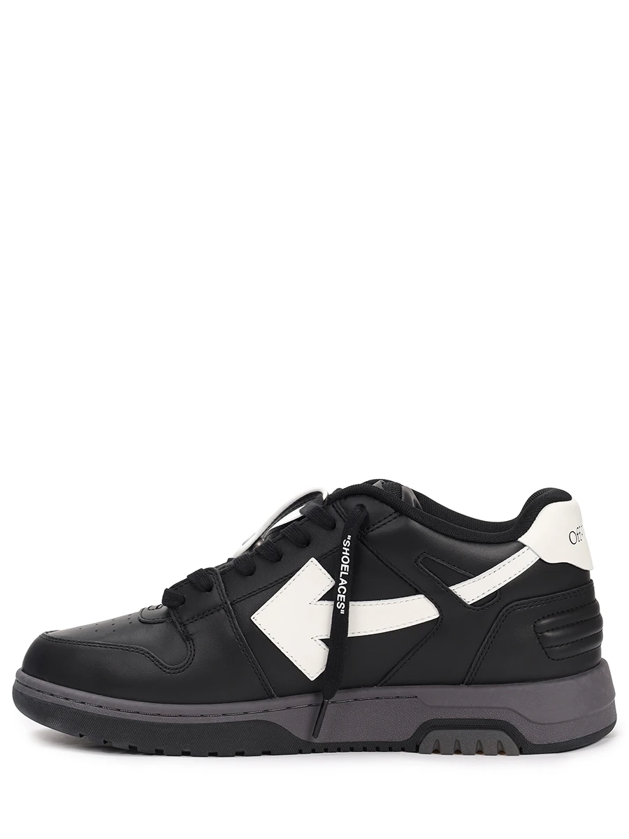 Кеды кожаные Out of Office OFF-WHITE OMIA189C99LEA0061001 Черный  Фото 3