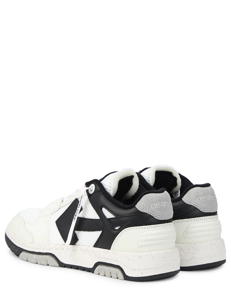 Кеды комбинированные Out of Office OFF-WHITE OMIA243F23LEA0010110 Кремовый  Фото 4