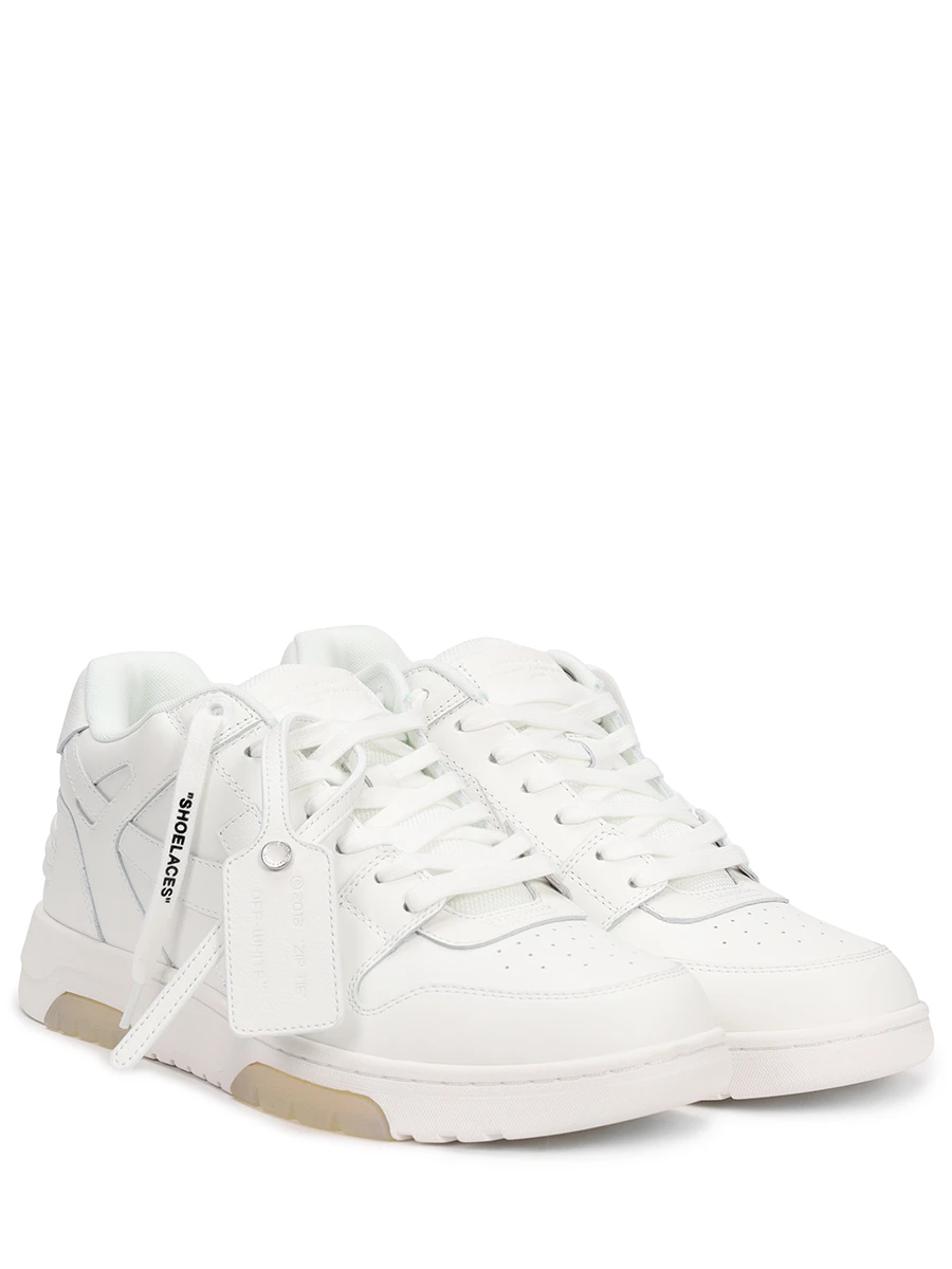 Кеды кожаные Out of Office OFF-WHITE OMIA189C99LEA0010100 Белый  Фото 2