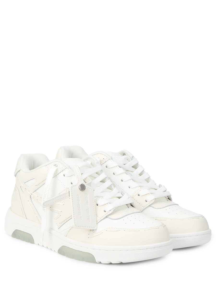 Кеды кожаные Out of Office OFF-WHITE OMIA189S23LEA0140101 Кремовый  Фото 2
