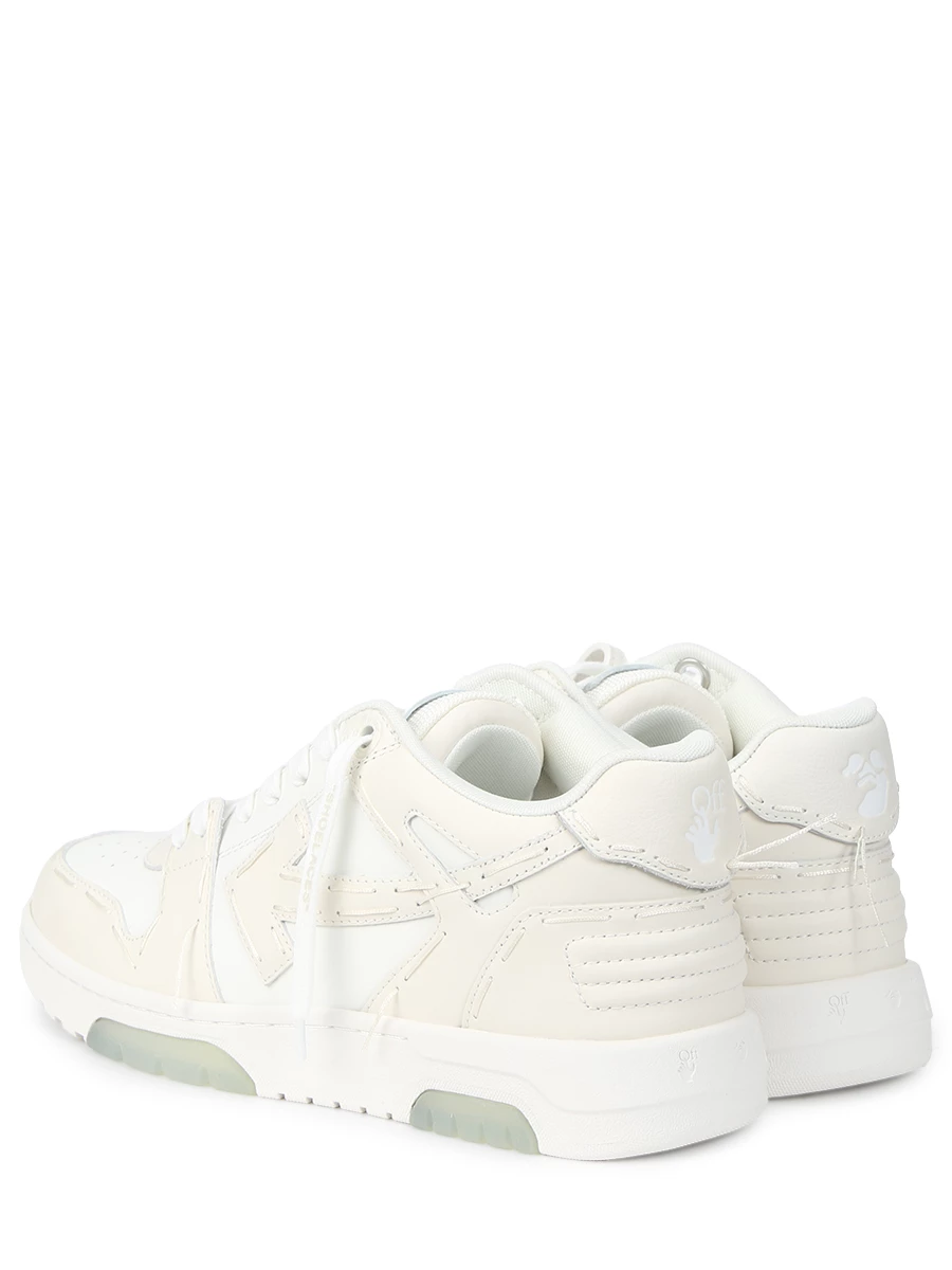 Кеды кожаные Out of Office OFF-WHITE OMIA189S23LEA0140101 Кремовый  Фото 4