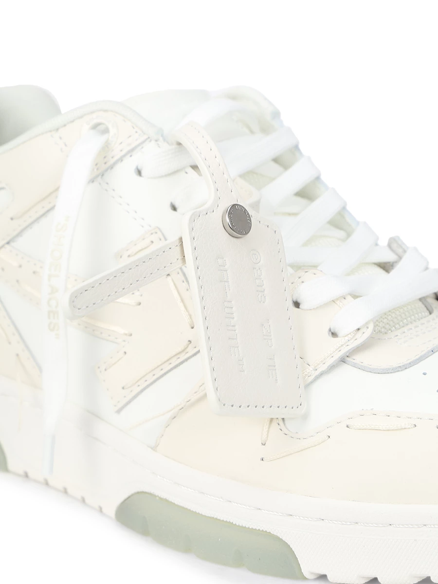 Кеды кожаные Out of Office OFF-WHITE OMIA189S23LEA0140101 Кремовый  Фото 5