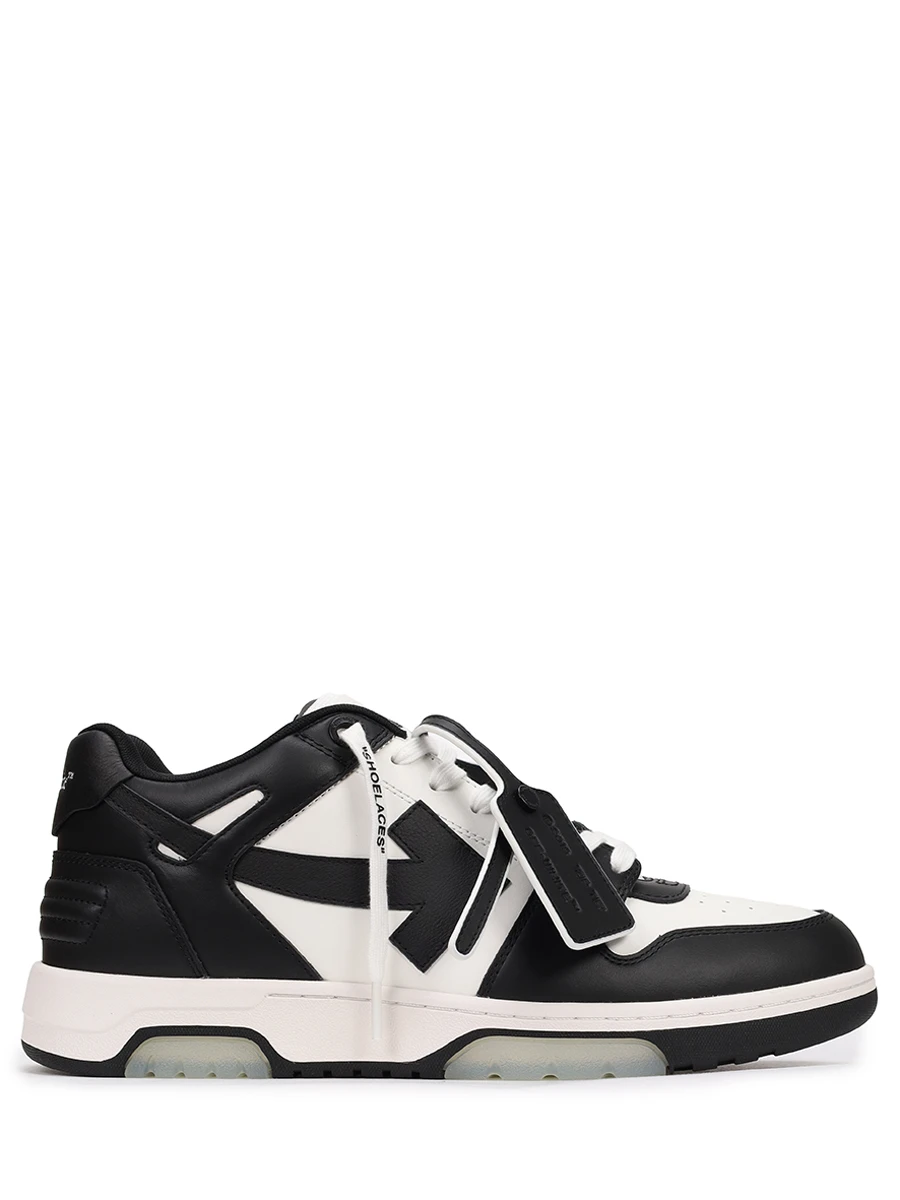 Кеды кожаные Out of Office OFF-WHITE OMIA189C99LEA0070110 Черный 