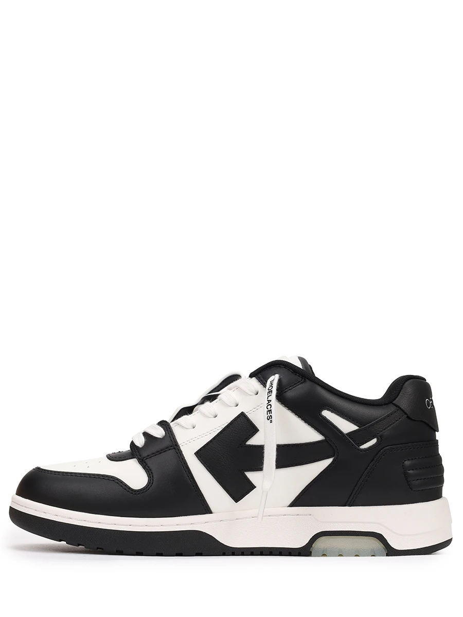 Кеды кожаные Out of Office OFF-WHITE OMIA189C99LEA0070110 Черный  Фото 3