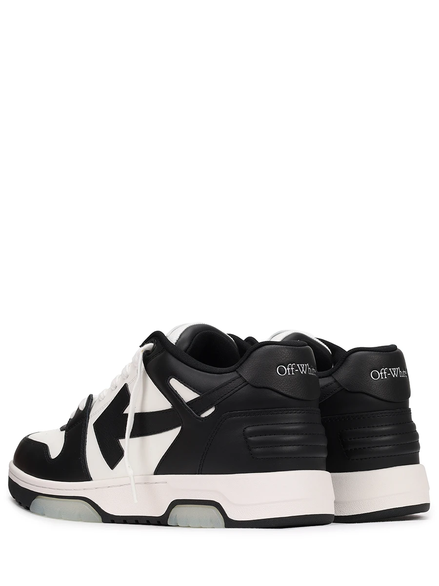 Кеды кожаные Out of Office OFF-WHITE OMIA189C99LEA0070110 Черный  Фото 4