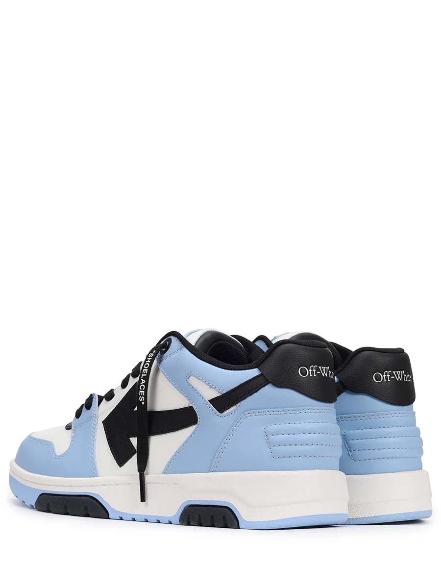 Кеды кожаные Out of Office OFF-WHITE OMIA189F23LEA0084010 Голубой  Фото 4