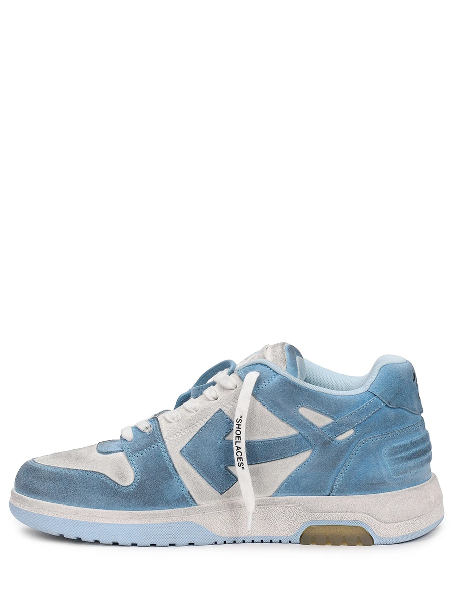 Кеды замшевые Out of Office OFF-WHITE OMIA189S23LEA0110140 Голубой  Фото 3