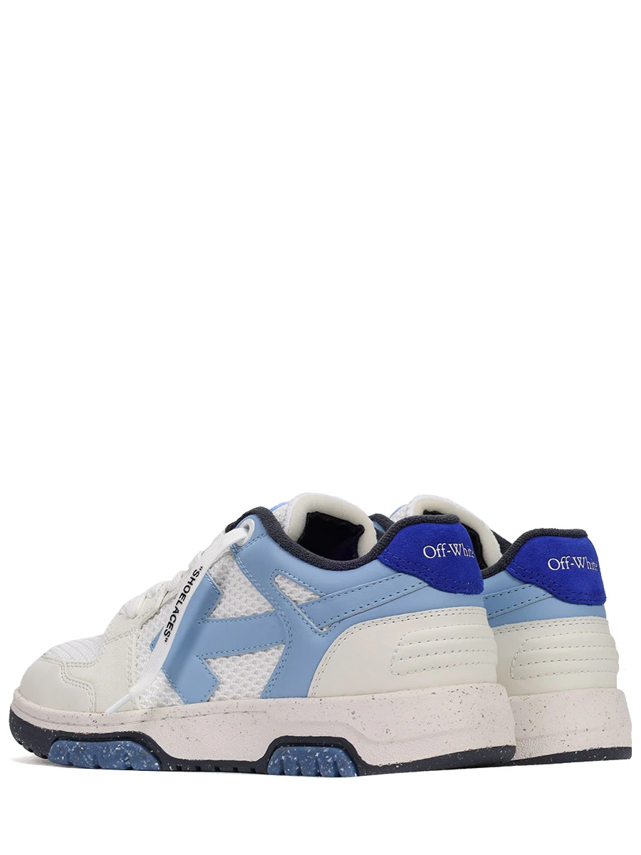 Кеды комбинированные Out of Office OFF-WHITE OMIA243F23LEA0010140 Белый  Фото 4