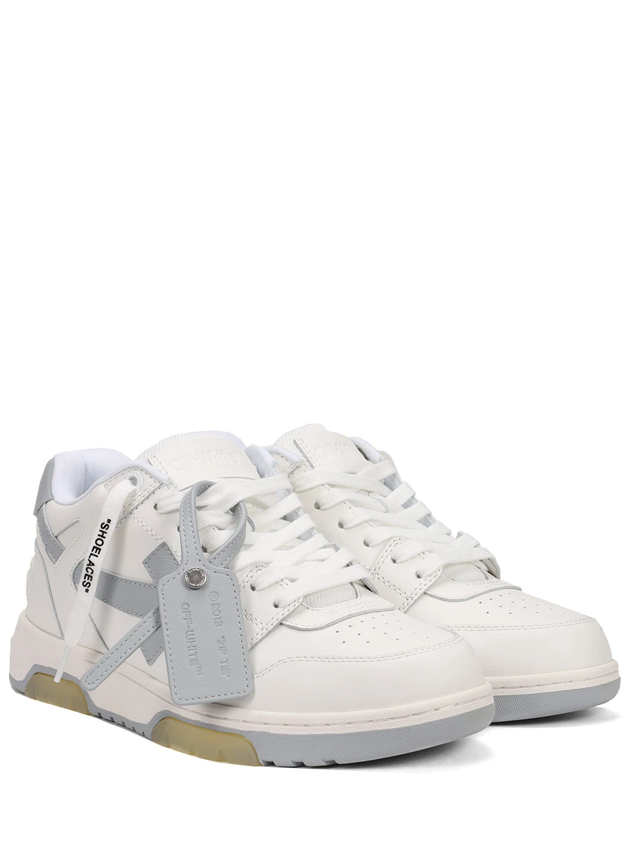 Кеды кожаные Out of Office OFF-WHITE OMIA189C99LEA0040109 Белый  Фото 2