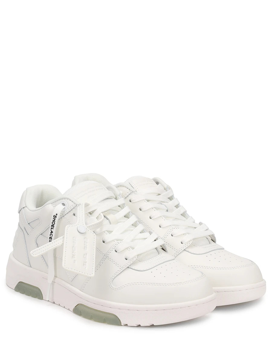 Кеды кожаные Out of Office OFF-WHITE OMIA189C99LEA0060100 Белый  Фото 2