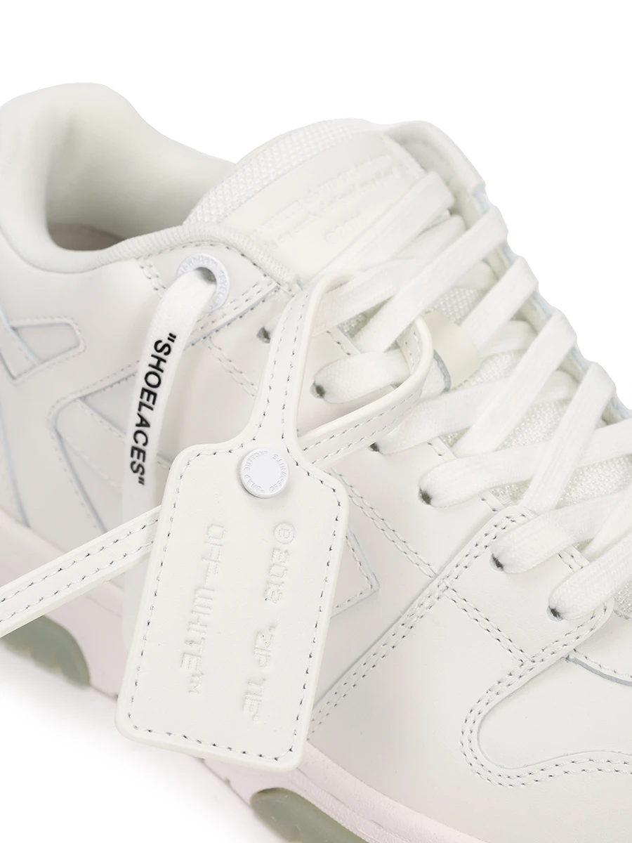 Кеды кожаные Out of Office OFF-WHITE OMIA189C99LEA0060100 Белый  Фото 5