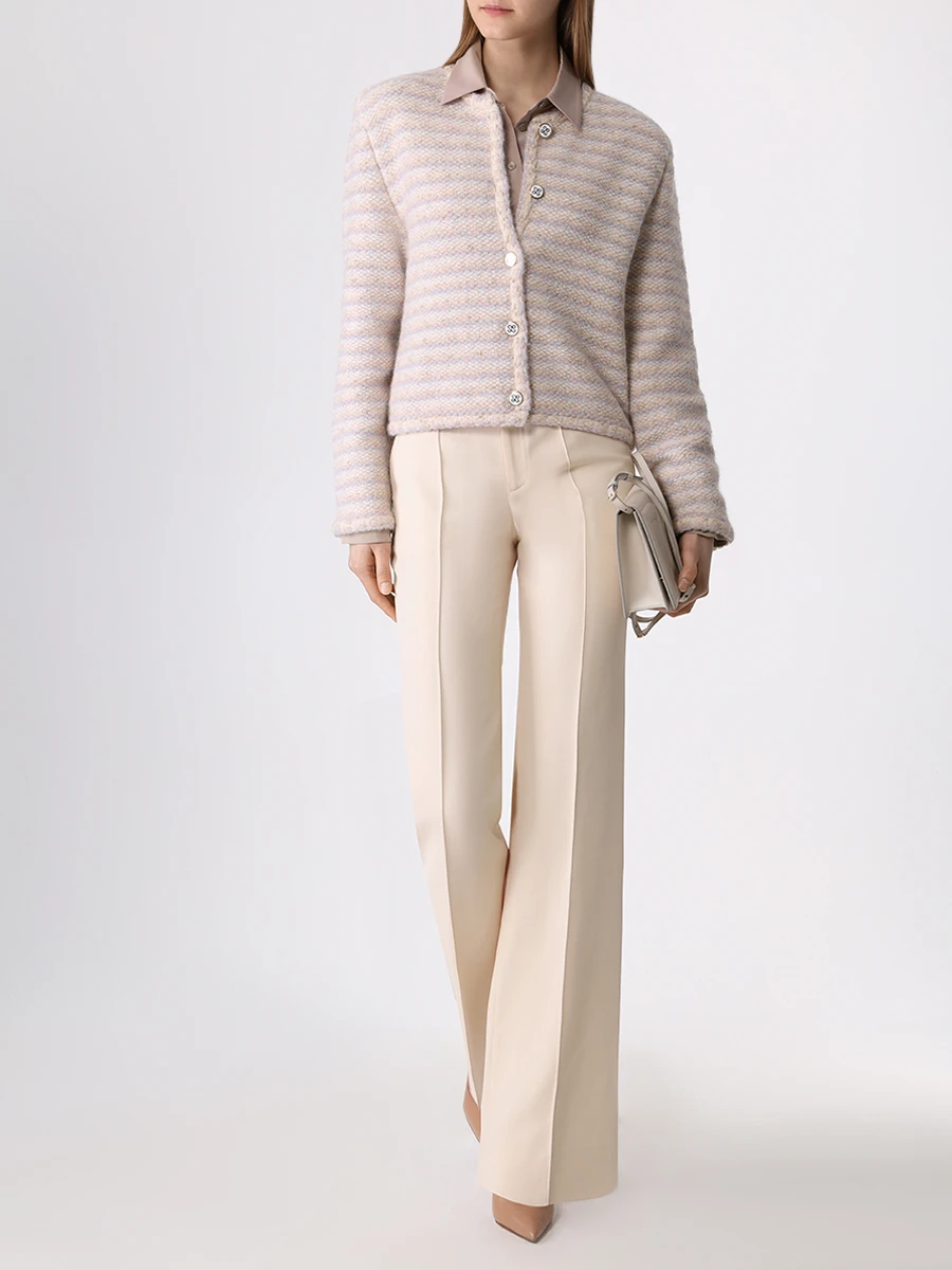 Жакет шерстяной AND THE BRAND S24-JT018-1002-1112 Бежевый  Фото 2