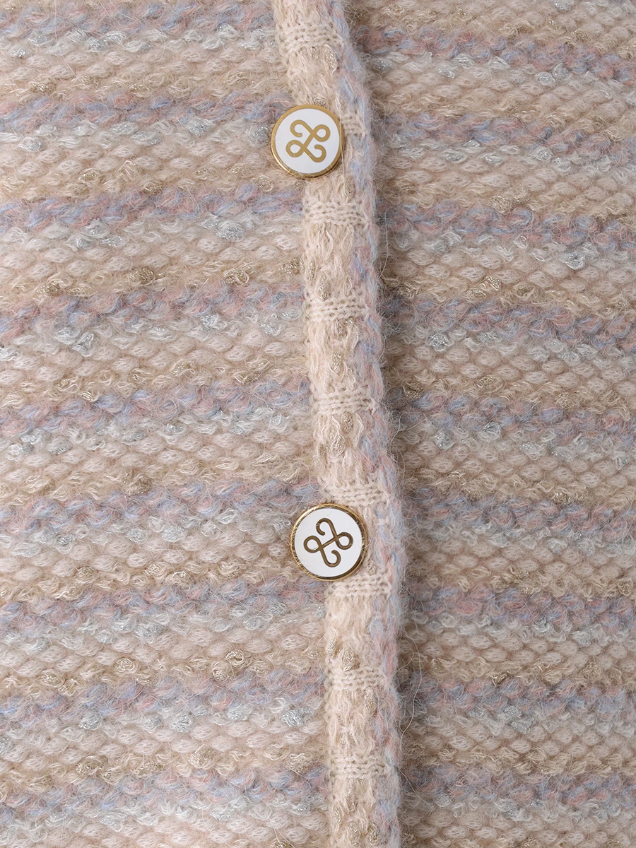 Жакет шерстяной AND THE BRAND S24-JT018-1002-1112 Бежевый  Фото 5