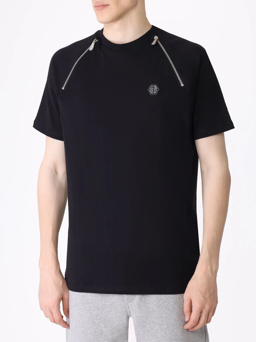 Футболка хлопковая PHILIPP PLEIN MTK6862/02 Черный  Фото 4