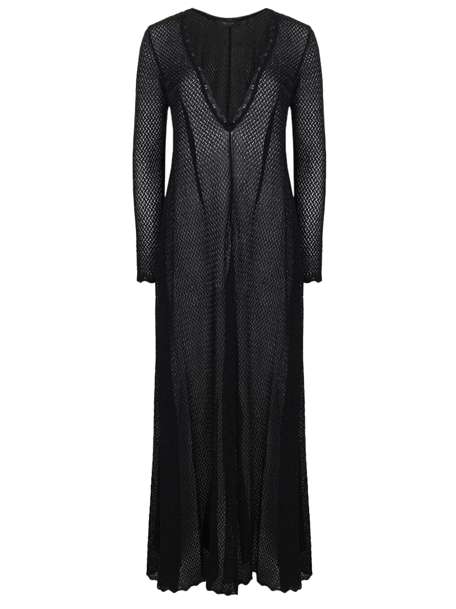 Платье из вискозы FREE AGE S24.DR094.9000.900, размер 42, цвет черный