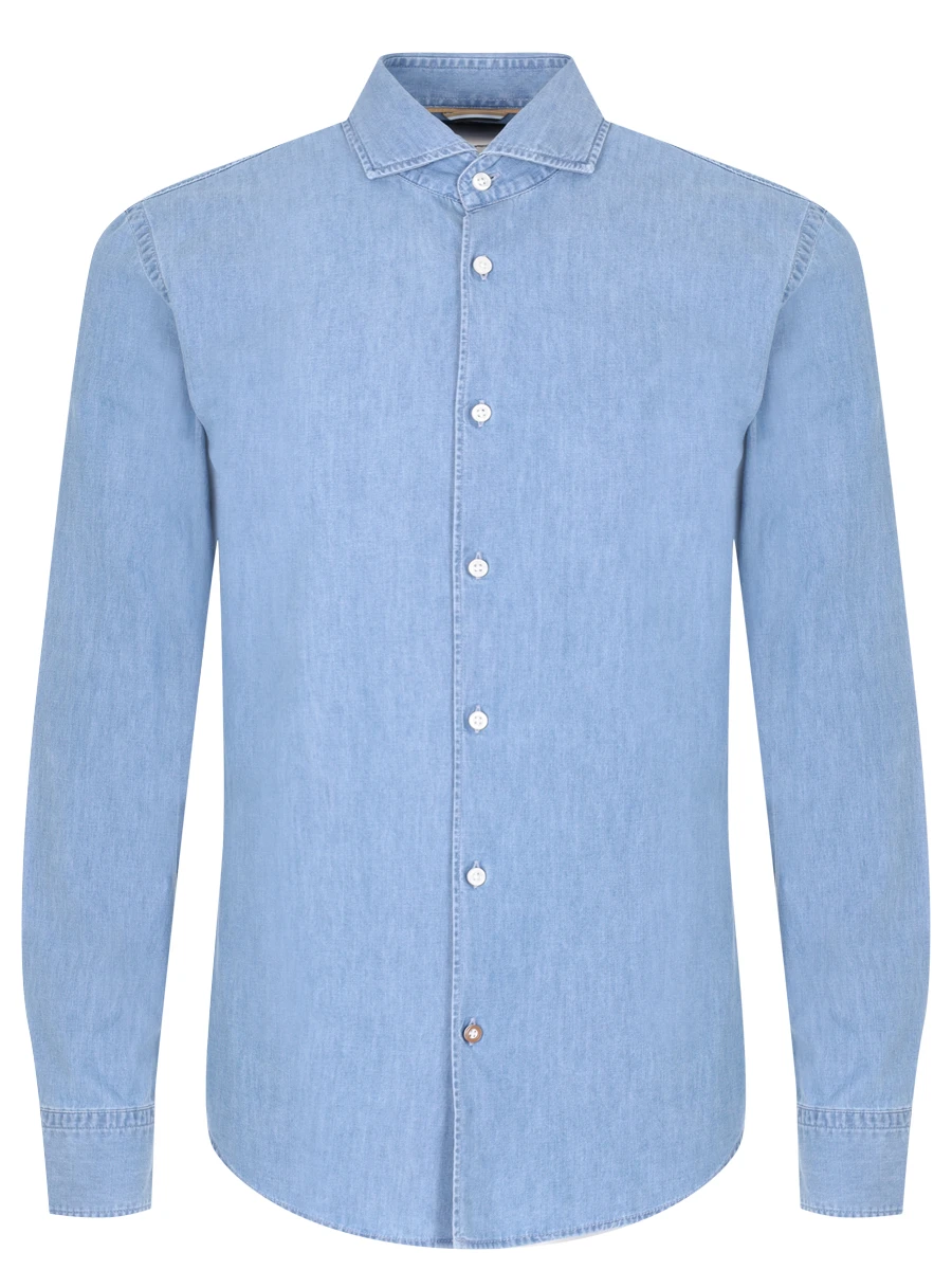 Рубашка Regular Fit джинсовая BOSS 50504781/426, размер 48, цвет голубой 50504781/426 - фото 1