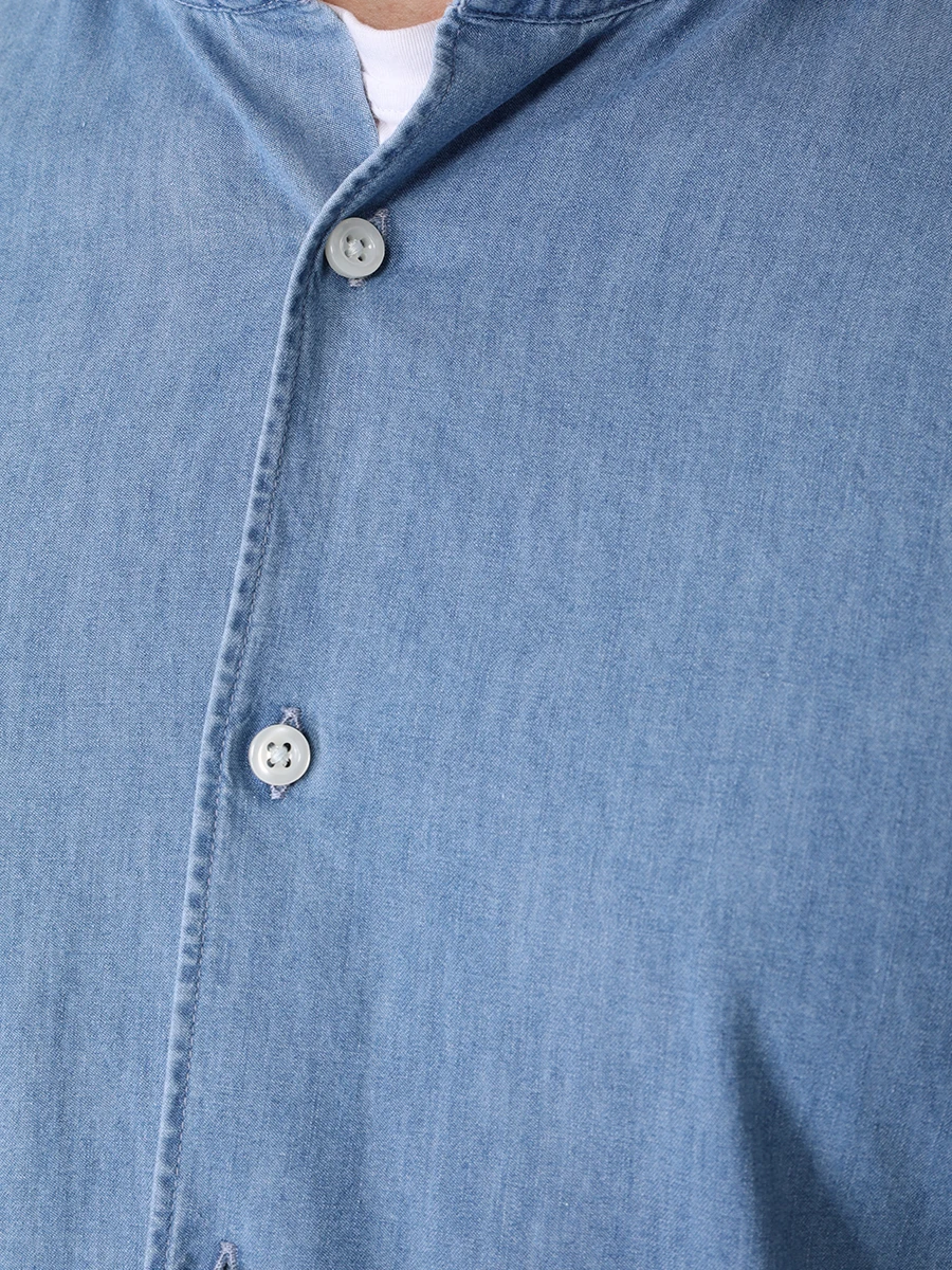 Рубашка Regular Fit джинсовая BOSS 50504781/426, размер 48, цвет голубой 50504781/426 - фото 5