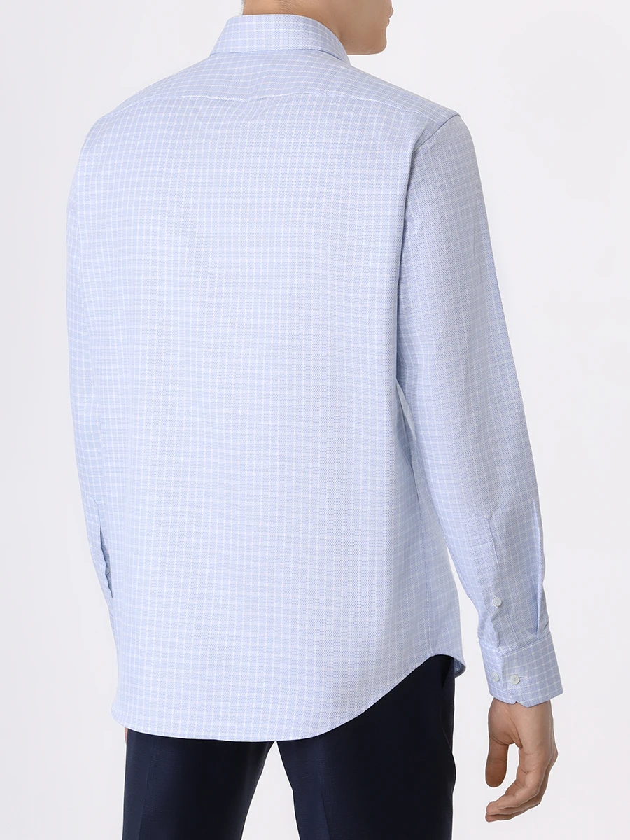 Рубашка Regular Fit хлопковая BOSS 50508769/450, размер 56, цвет голубой 50508769/450 - фото 3