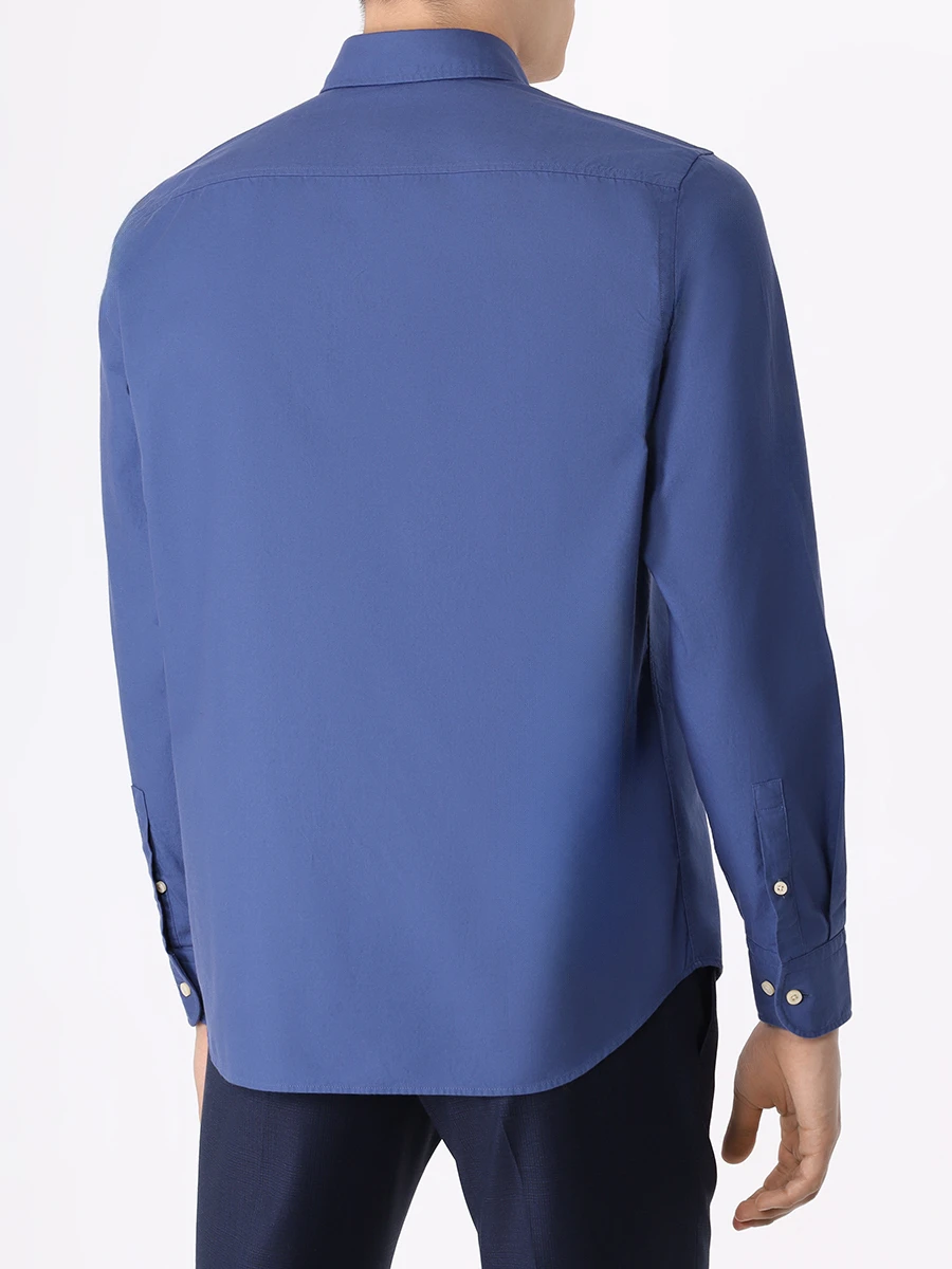 Рубашка Casual Fit хлопковая BOSS 50508914/479 Синий  Фото 3
