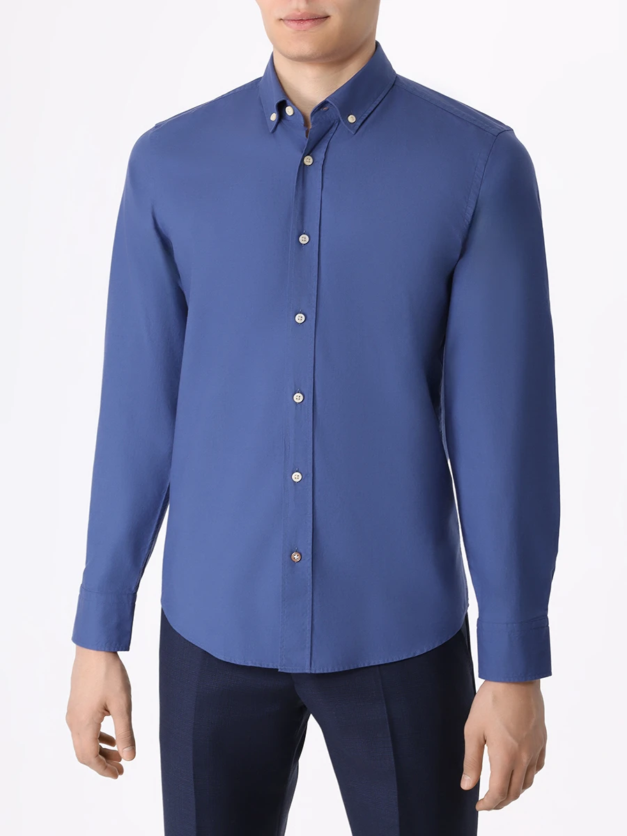 Рубашка Casual Fit хлопковая BOSS 50508914/479, размер 48, цвет синий 50508914/479 - фото 4