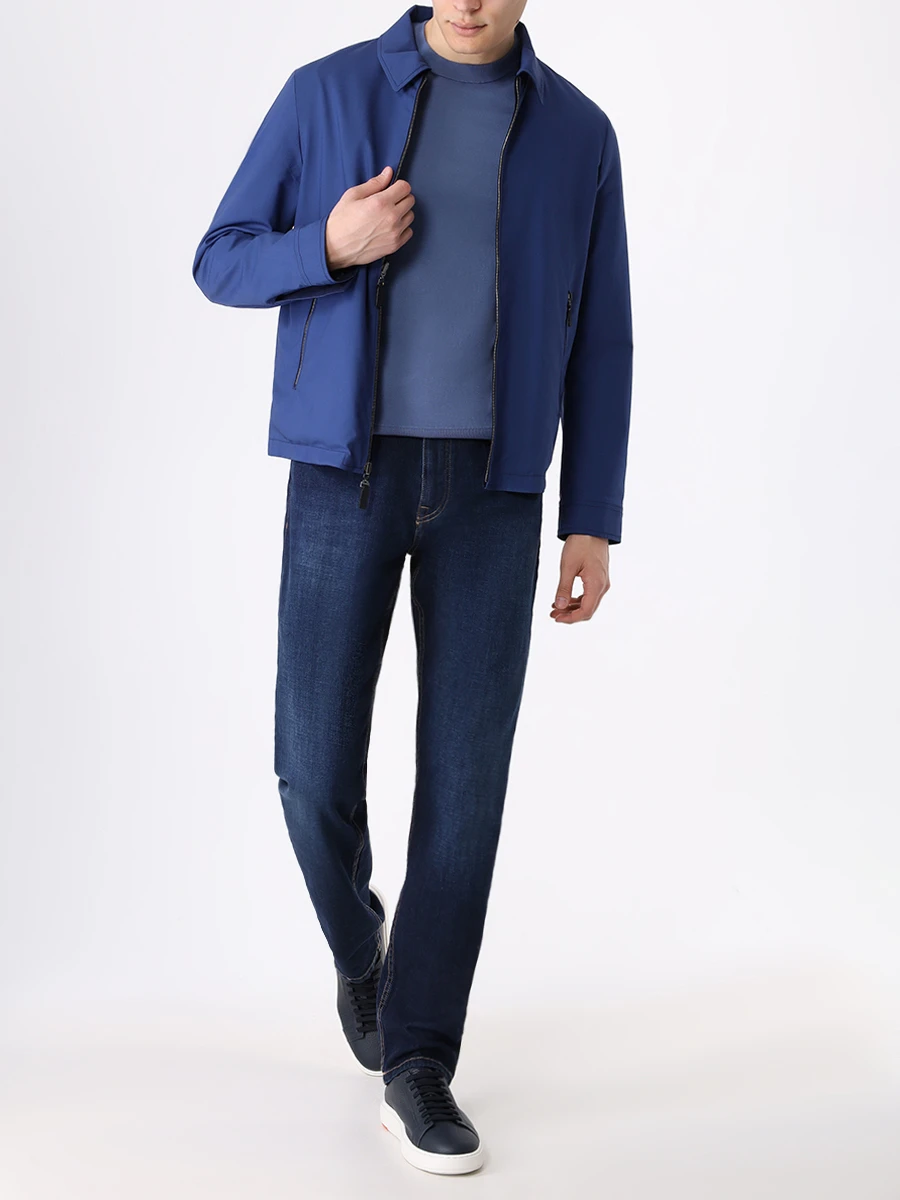 Джинсы Relaxed Fit хлопковые BOSS 50508384/417 Синий  Фото 2
