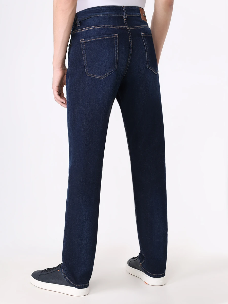 Джинсы Relaxed Fit хлопковые BOSS 50508384/417 Синий  Фото 3