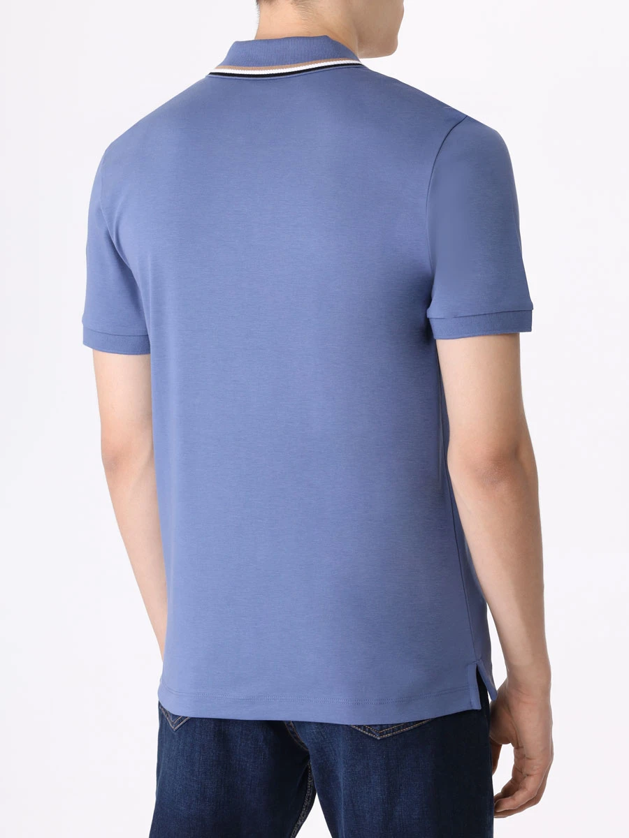 

Поло Slim Fit хлопковое, Голубой, 50469360/479