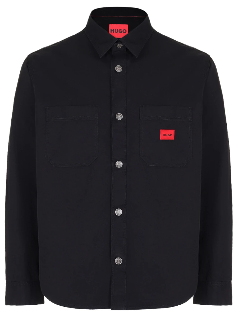 Рубашка Regular Fit хлопковая HUGO 50500199/001, размер 52, цвет черный 50500199/001 - фото 1