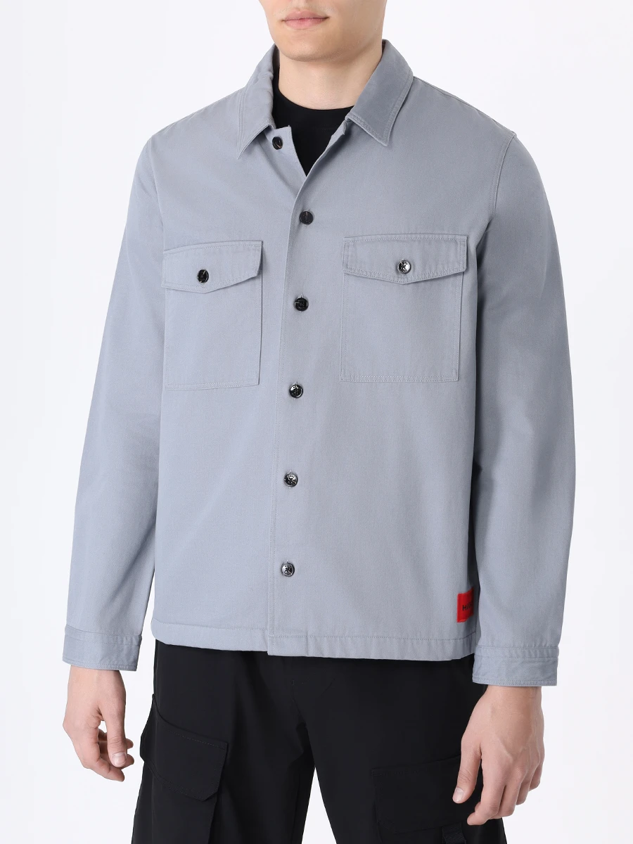 

Рубашка Regular Fit хлопковая, Серый, 50468744/039
