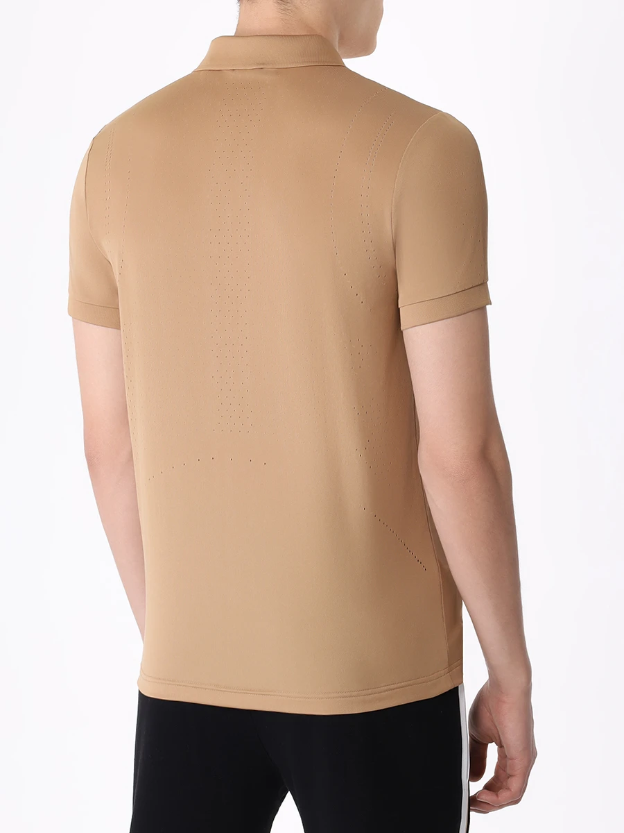 Поло Slim Fit с логотипом BOSS 50506186/260 Бежевый  Фото 3