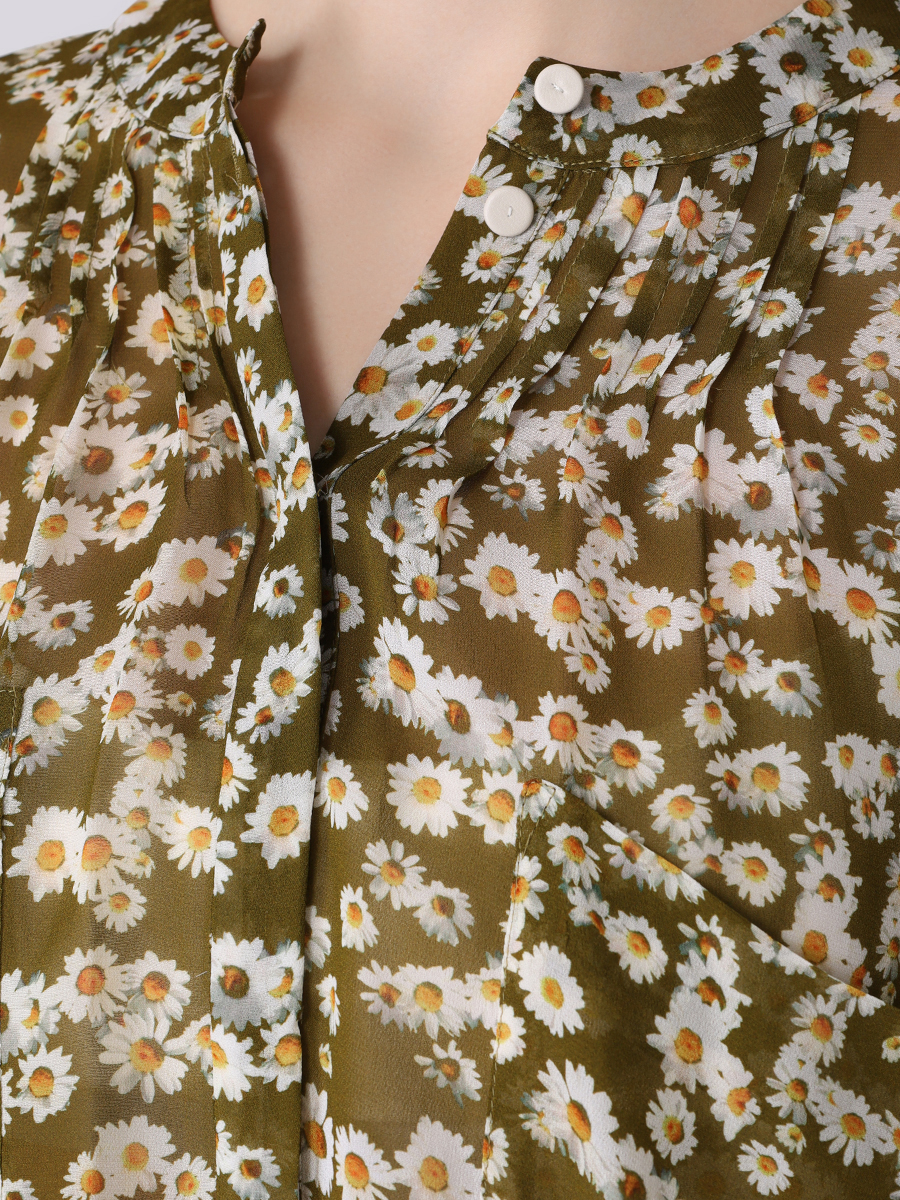 Блуза из вискозы DOROTHEE SCHUMACHER 449126 052, размер 44, цвет зеленый - фото 5