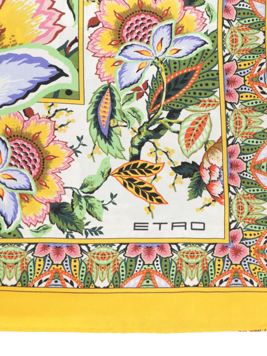 Платок шелковый ETRO WAXA0006 AS247 X0800, размер Один размер, цвет желтый - фото 7