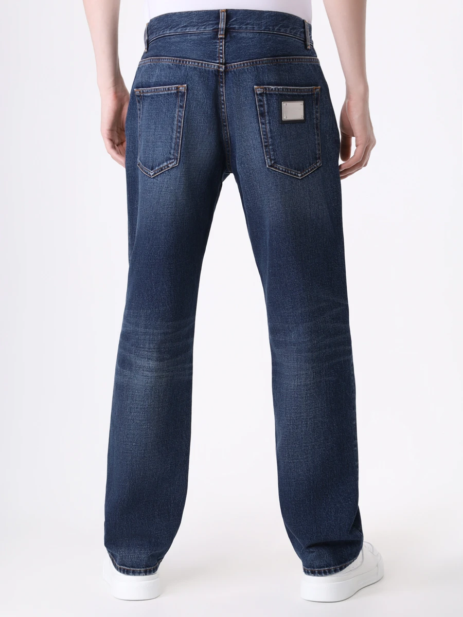 Джинсы Regular Fit хлопковые DOLCE & GABBANA GP02XD G8KE5 S9001 Синий  Фото 3