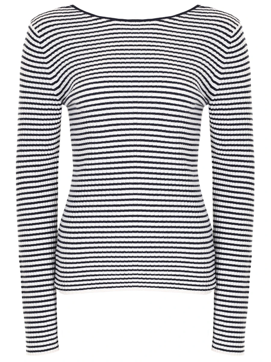 

Джемпер кашемировый, Полоска, KNJP2435/IVORY & NAVY STRIPE