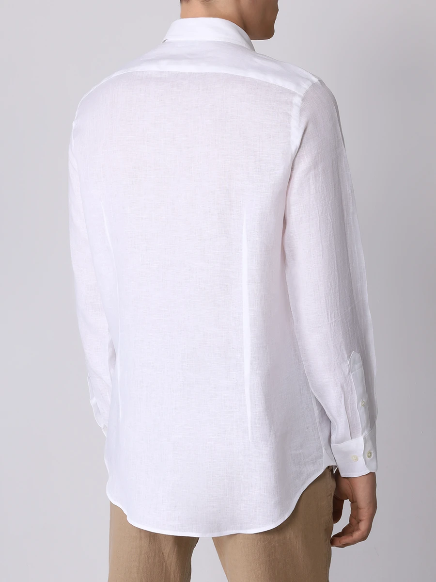 Рубашка Slim Fit льняная ETRO MRIB0002 99TU3E0 W0800, размер 56, цвет белый - фото 3