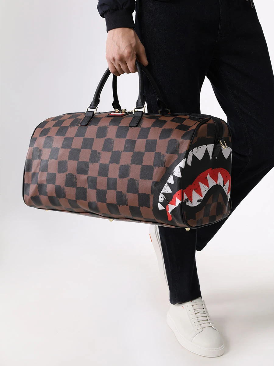 Сумка дорожная из экокожи SPRAYGROUND 910D5348NSZ Клетка  Фото 2