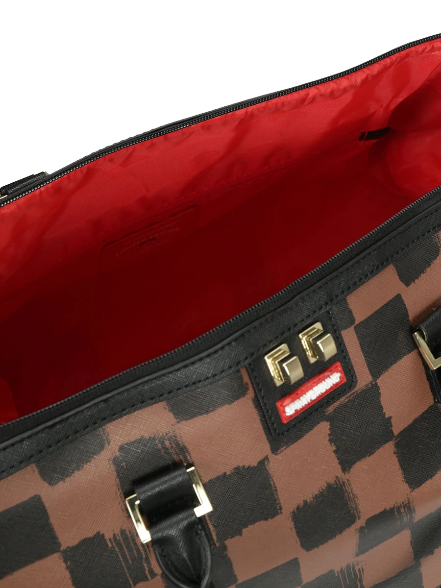 Сумка дорожная из экокожи SPRAYGROUND 910D5348NSZ Клетка  Фото 4
